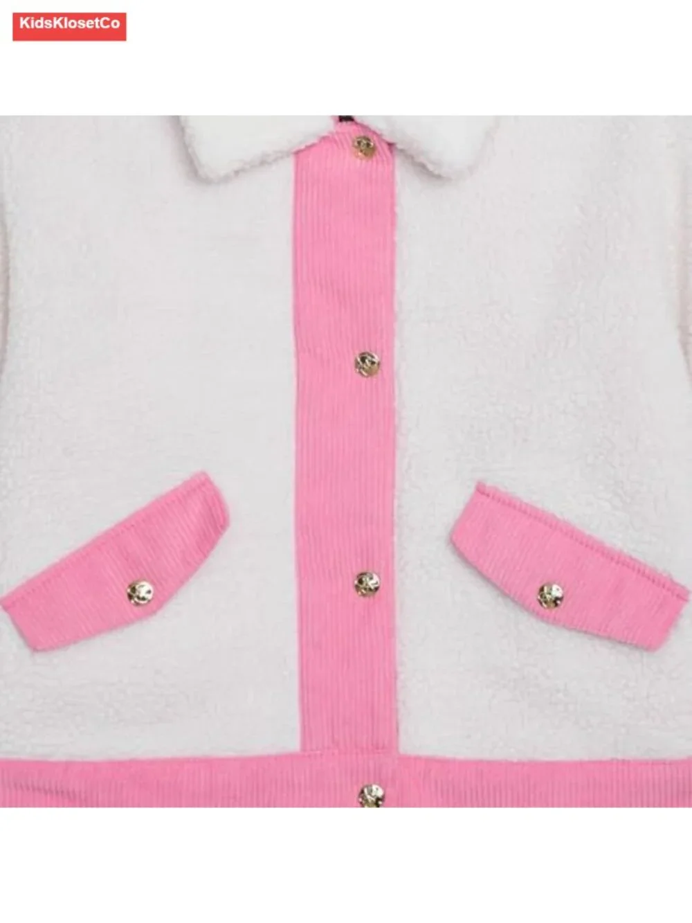 Girls Sherpa Trucker Jacket with Corduroy Trim - Warm Fall Outerwear